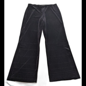 CDC Signature Collection Women's 7 BLACK Velvety STRETCH Beaded Dress Pants